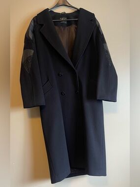 Vintage 1980’s Union Made 100% Virgin Wool Oversized Double Breasted Trench